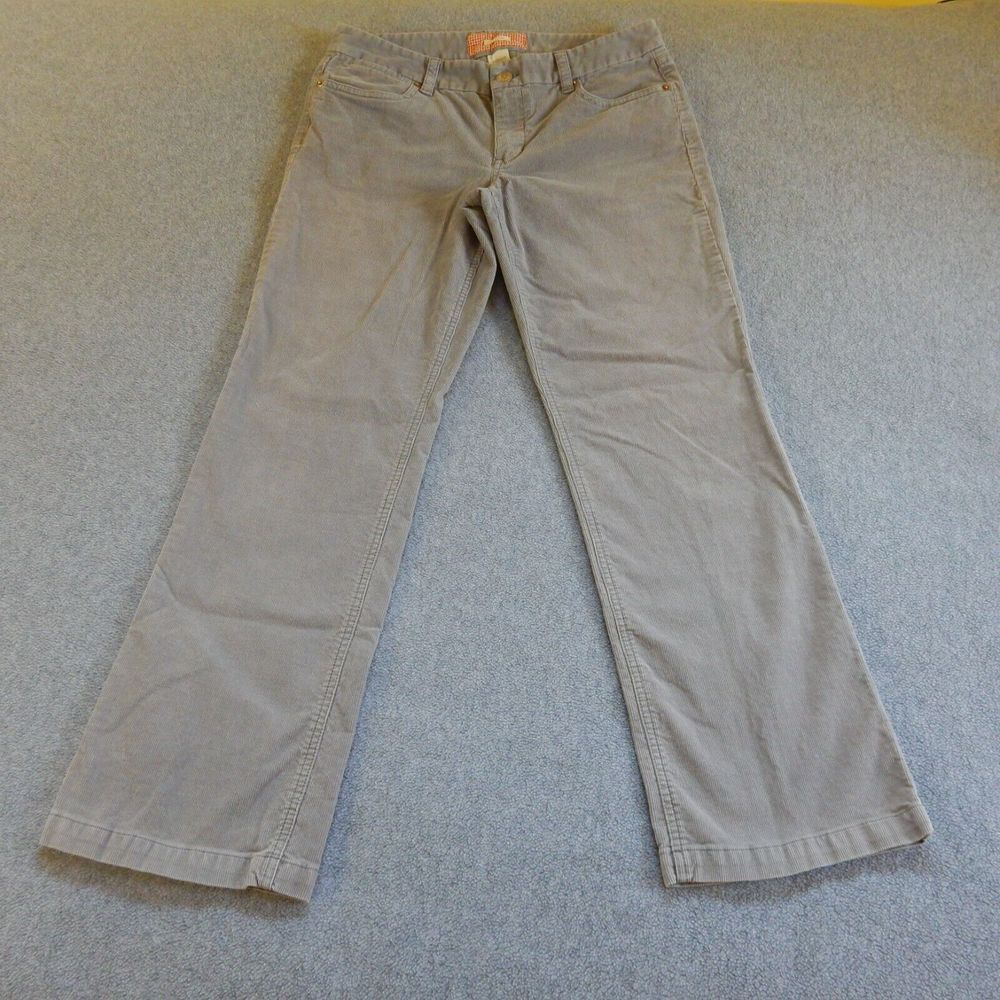 J Crew Womens Pants Grey 30S W32 L29.5 Corduroy Bootcut Mid Rise Waist Casual